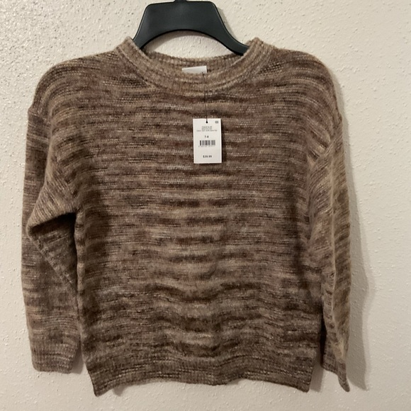 COTTON ON KIDS Girls Brown Crew True Knit Sweater. Size 7-8 NWT - Picture 1 of 4